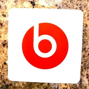Beats By Dre Original Round Red Logo Sticker Decal 3"‎ Brand New